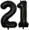40inch Jumbo Black 21 number balloons for 21st Birthday Decorations (Black 21)